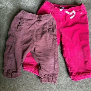 Pink and Purple Corduroy Pants for Kids